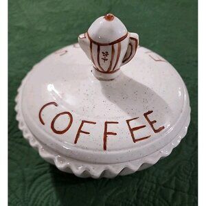 Vintage 1982 Ceramic Coffee Filter Dish- Hand Made And Painted! Very Unique!